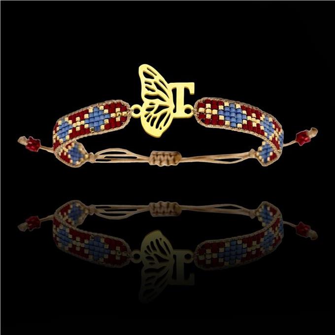 TabiTela altın Bileklik Model 1 Harf T   G1B363 0.5 gr - 1