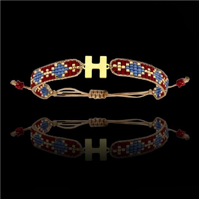 TabiTela altın Bileklik Model 1 Harf H   G1B638 0.5 gr - 1