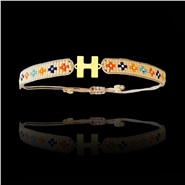 TabiTela altın Bileklik Model 3 Harf H   G3B638 0.5 gr - 1